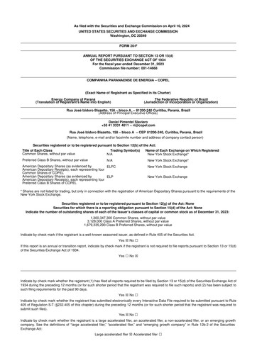 Miniature Companhia Paranaense de Energia (COPEL) 20-F Rapport annuel 2023