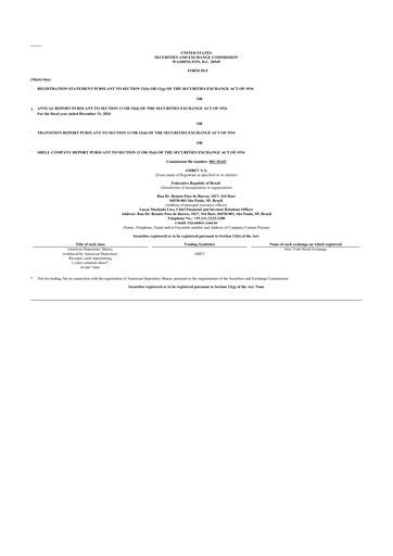 Thumbnail Ambev 20-F Annual Report 2024