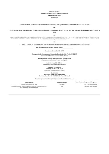 Miniature Sabesp 20-F Rapport annuel 2024