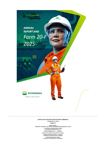 Miniature Petrobras 20-F Rapport annuel 