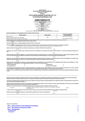 Thumbnail Pampa Energía
 20-F Annual Report 