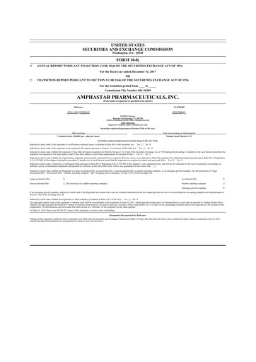 Thumbnail Amphastar Pharmaceuticals 10-K Annual Report 2017