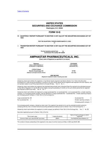 Thumbnail Amphastar Pharmaceuticals 10-Q Quarterly Report FY2024 
