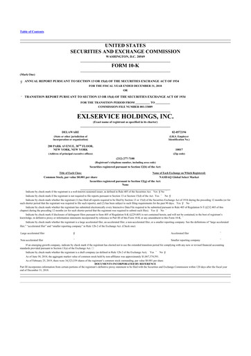 Thumbnail EXL Service
 10-K Annual Report 2018