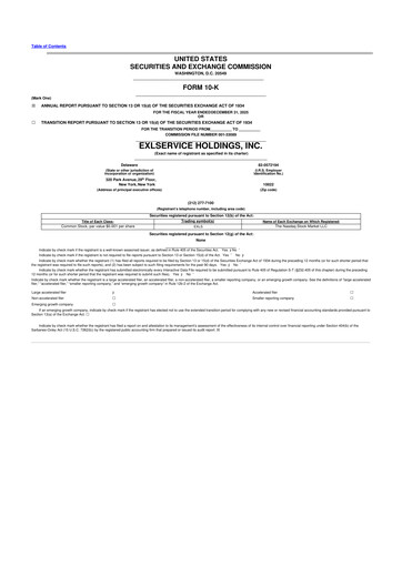 Miniature EXL Service
 10-K Rapport annuel 2025