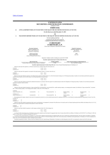 Thumbnail CubeSmart
 10-K Annual Report 