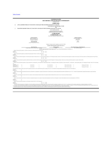 Thumbnail CubeSmart
 10-K Annual Report 