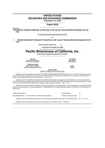 Thumbnail Pacific Biosciences
 10-Q Quarterly Report FY2014 