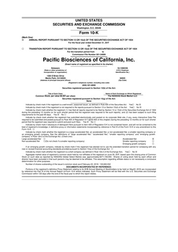 Thumbnail Pacific Biosciences
 10-K Annual Report 2017