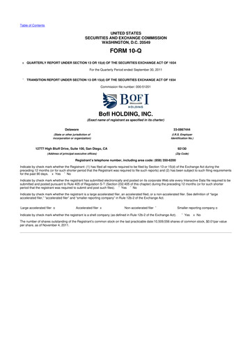 Thumbnail Axos Financial
 10-Q Quarterly Report FY2012 