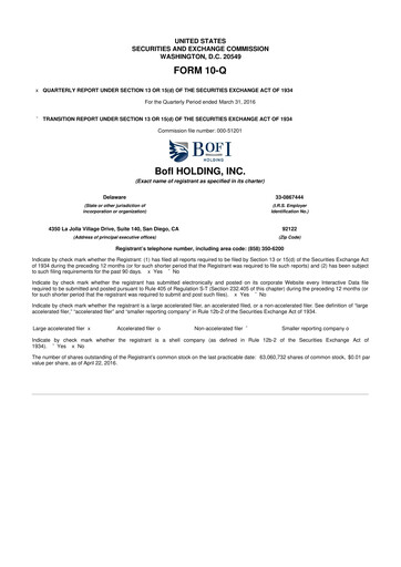 Thumbnail Axos Financial
 10-Q Quarterly Report FY2016 