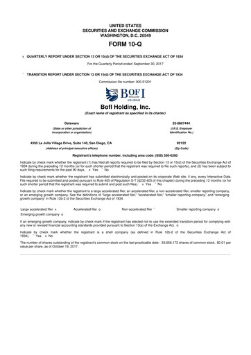 Thumbnail Axos Financial
 10-Q Quarterly Report FY2018 