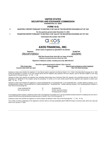 Thumbnail Axos Financial
 10-Q Quarterly Report FY2025 