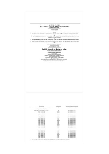 Thumbnail British American Tobacco 20-F Annual Report 2024
