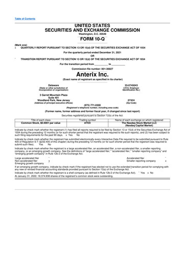 Thumbnail Anterix 10-Q Quarterly Report FY2022 