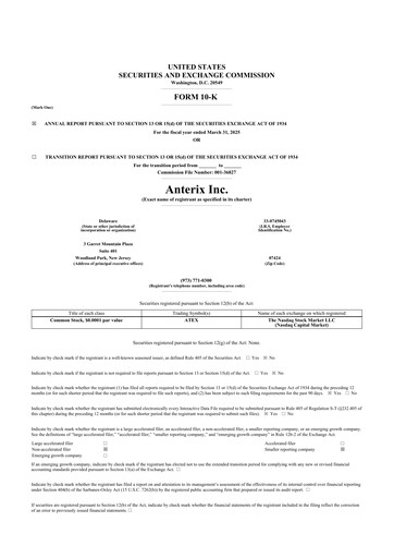 Thumbnail Anterix 10-K Annual Report 2025