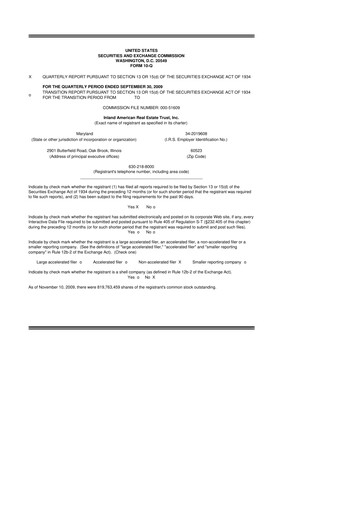 Thumbnail InvenTrust Properties 10-Q Quarterly Report FY 