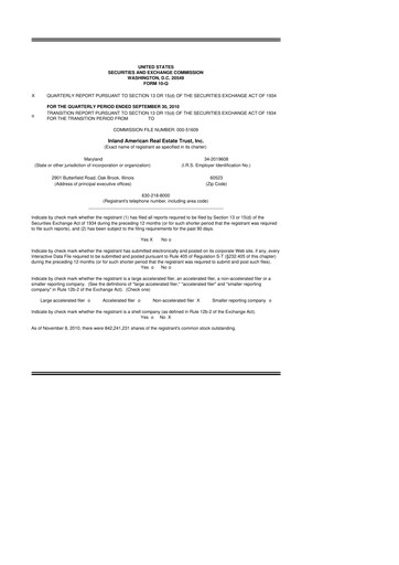 Thumbnail InvenTrust Properties 10-Q Quarterly Report FY 