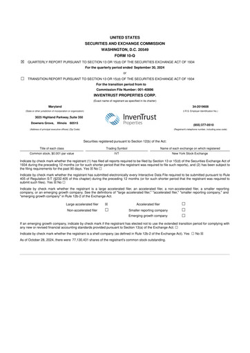 Thumbnail InvenTrust Properties 10-Q Quarterly Report FY2024 