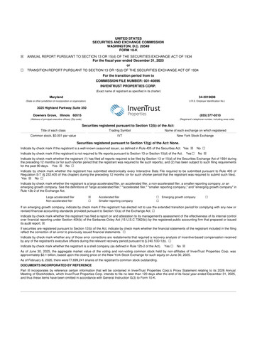Thumbnail InvenTrust Properties 10-K Annual Report 2025