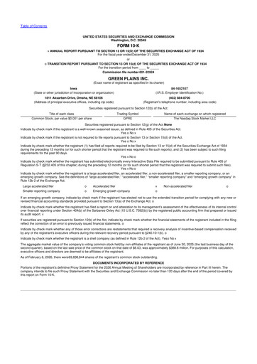 Thumbnail Green Plains 10-K Annual Report 2025