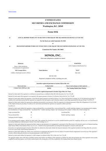 Thumbnail Sonos
 10-K Annual Report 2024