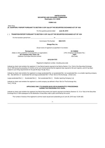 Thumbnail Omega Flex 10-Q Quarterly Report FY 