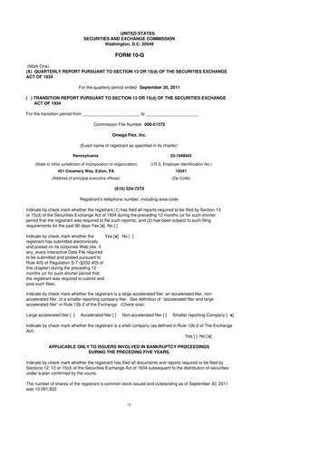 Thumbnail Omega Flex 10-Q Quarterly Report FY 