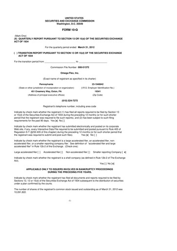 Thumbnail Omega Flex 10-Q Quarterly Report FY2012 