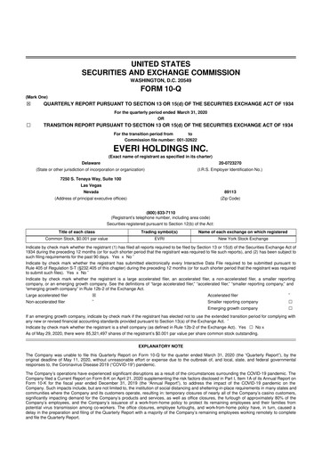 Thumbnail Everi Holdings
 10-Q Quarterly Report FY2020 