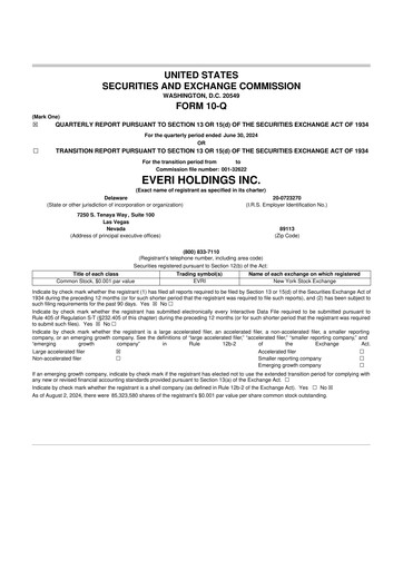Thumbnail Everi Holdings
 10-Q Quarterly Report FY2024 