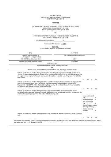 Thumbnail Designer Brands
 10-Q Quarterly Report FY2012 