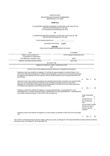 Thumbnail Designer Brands
 10-Q Quarterly Report FY2012 