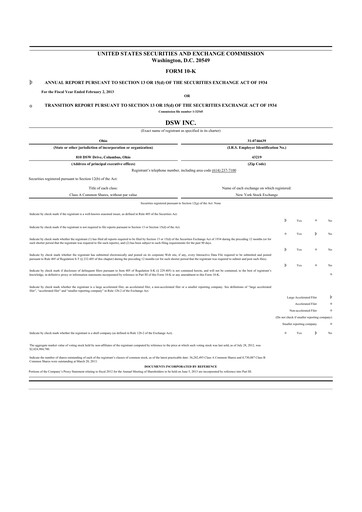 Thumbnail Designer Brands
 10-K Annual Report 2012