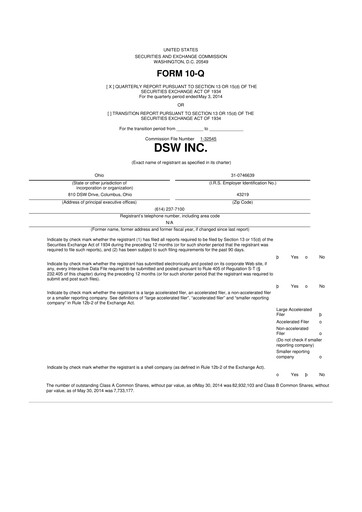 Thumbnail Designer Brands
 10-Q Quarterly Report FY2014 