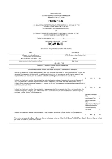 Thumbnail Designer Brands
 10-Q Quarterly Report FY2016 