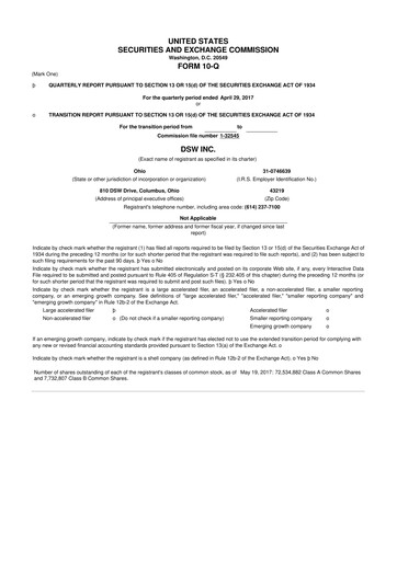 Thumbnail Designer Brands
 10-Q Quarterly Report FY2017 