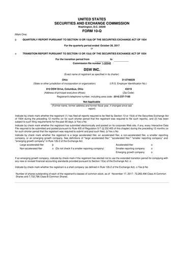 Thumbnail Designer Brands
 10-Q Quarterly Report FY2017 