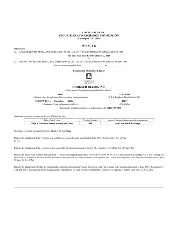 Thumbnail Designer Brands
 10-K Annual Report 2023