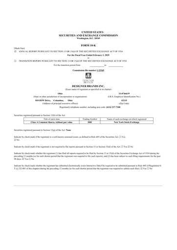 Thumbnail Designer Brands
 10-K Annual Report 2024