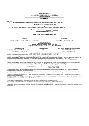 Vorschaubild Cooper Standard 10-K Jahresbericht 2024