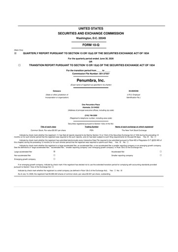Thumbnail Penumbra 10-Q Quarterly Report FY2026 