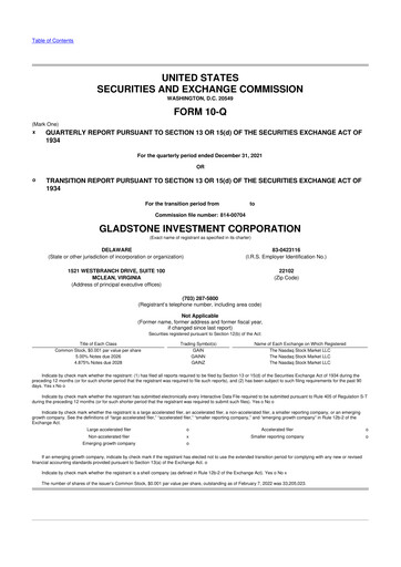 Thumbnail Gladstone Investment 10-Q Quarterly Report FY 