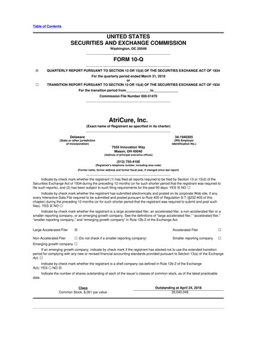 Thumbnail AtriCure 10-Q Quarterly Report FY2018 