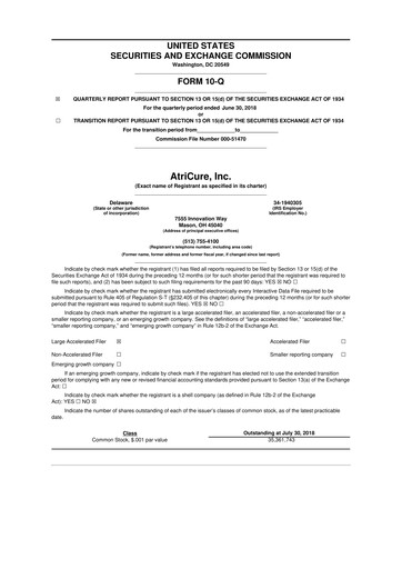 Thumbnail AtriCure 10-Q Quarterly Report FY2018 
