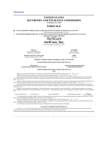 Thumbnail AtriCure 10-K Annual Report 2018