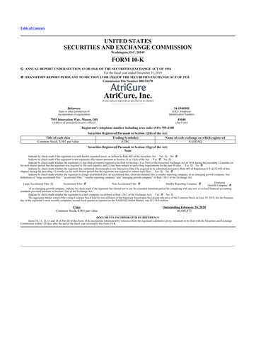 Thumbnail AtriCure 10-K Annual Report 2019