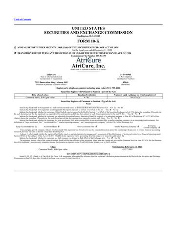 Thumbnail AtriCure 10-K Annual Report 2020