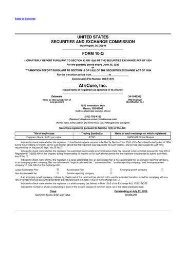 Thumbnail AtriCure 10-Q Quarterly Report FY2026 