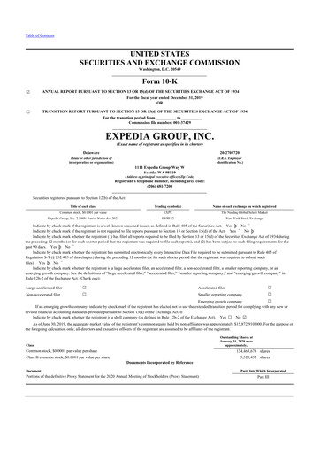 Thumbnail Expedia Group 10-K Annual Report 2019